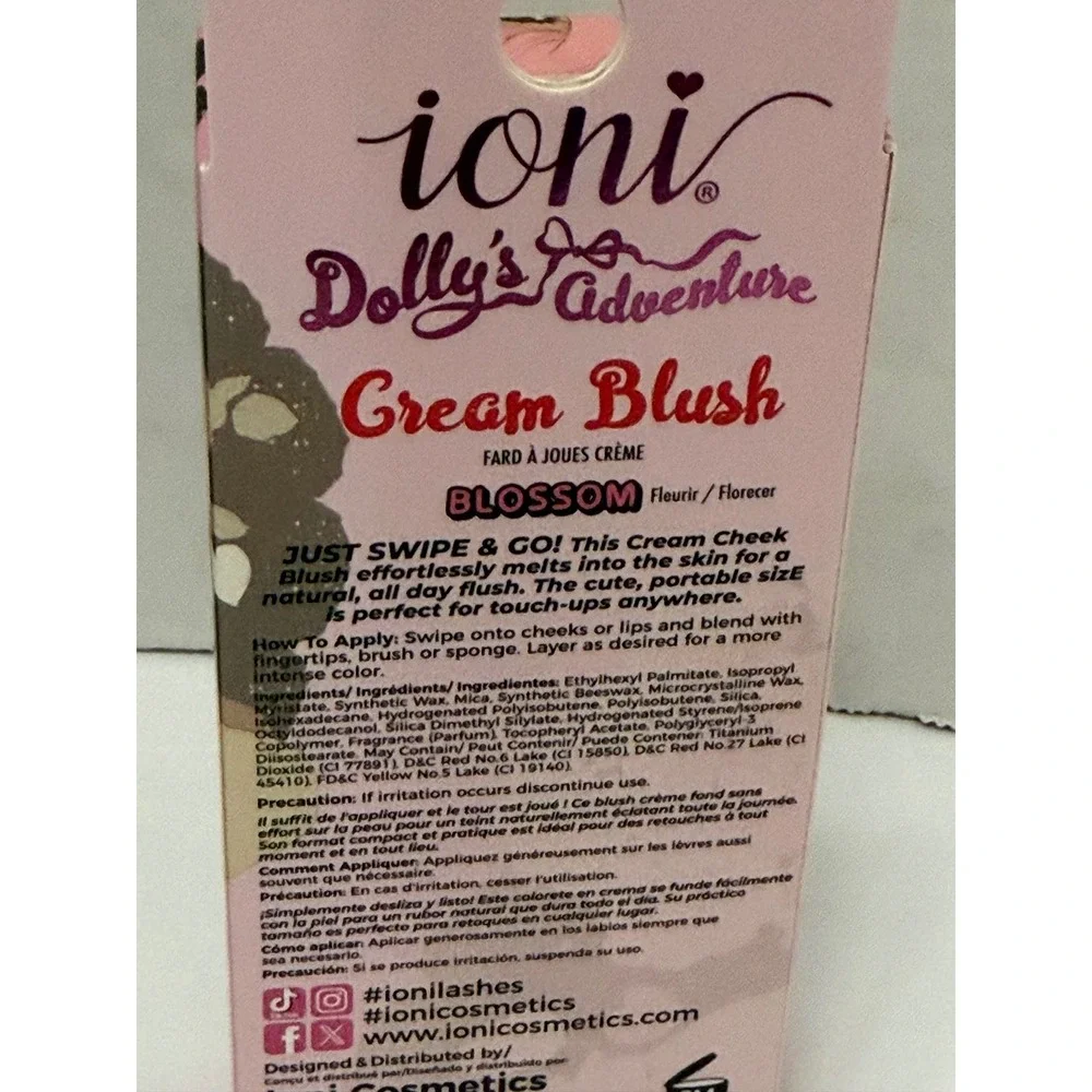 Ioni Dollys Adventure Cream Blush Blossom 26DOL23-600 Pink Natural Finish 0.14oz
